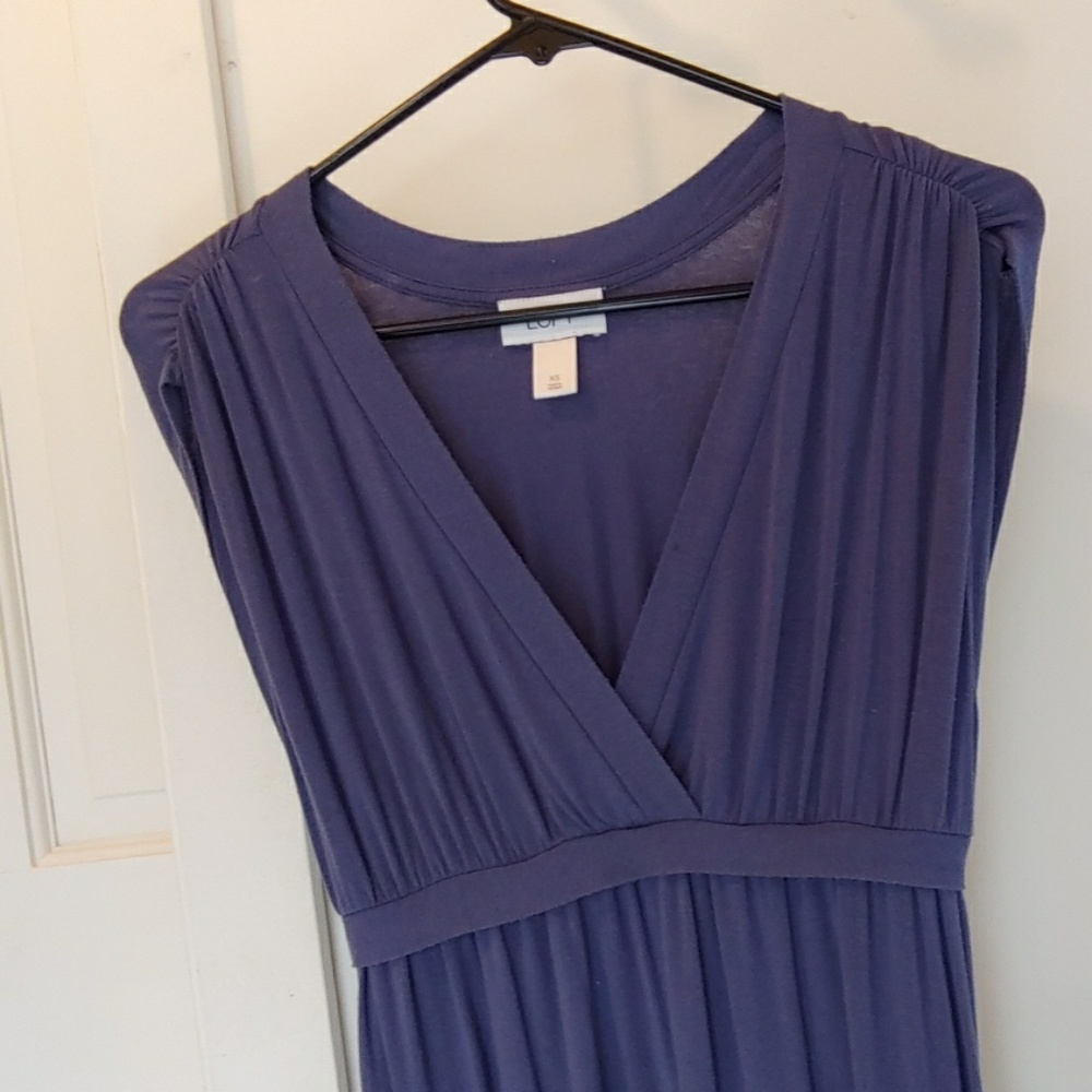 Ann Taylor Loft Sleeveless Blue Dress